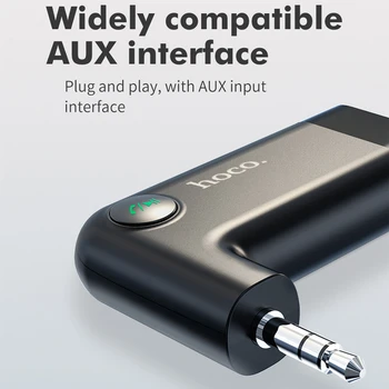HOCO Bluetooth Sprejemnik 3.5 mm AUX Priključek Audio Brezžična tehnologija Bluetooth Adapter za Avto PC Slušalke Zvočniki Bluetooth 5.0 Receptor