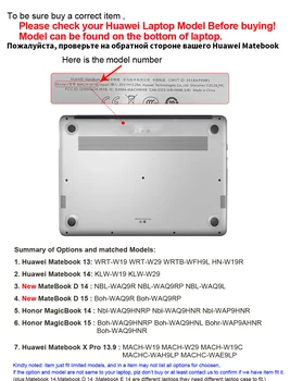 Kristalno Laptop Primeru za Celotno Telo, Laptop Zajema Primerih za Matebook 13 14 Zaščitni Lupini Capa za Huawei Matebook X Pro 13.9 2019