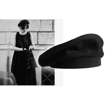 Casquette spomladi in jeseni in pozimi retro črna baretka temperament ženske Britanski slikar klobuk newsboy octagonal skp BLM10