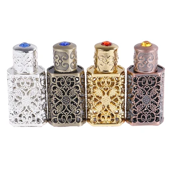 3ml Antiqued Kovinski Stekleničke Parfuma Arabski Slog Eterična Olja Steklenice, Posodo Zlitine Royal Steklenici Poročno Dekoracijo Darilo