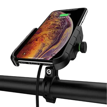 Nepremočljiva 12V Motocikel Qi Hitro Polnjenje Brezžični Polnilnik, Vesa Nosilec Gori Stojalo za iPhone, Samsung Huawei Xiaomi