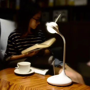 Nova LED touch mizo svetilka lahko se sklonil 90 stopinj, silikonski srčkan hišne zajec polnjenje noč svetlobe