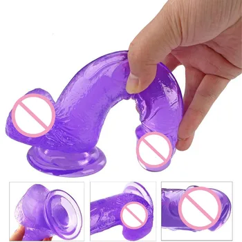 Realističen Dildo Purple Penis Za Začetnike Z Veliko Sesalno Pokal Sex Igrača Za Ženske Vaginalne G Spot Analne Stimulacije Orgazem