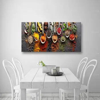 Hrana Slikarstvo Sodobne Začimbe Plakat Platno Modularni Sliko, Kuhinja Restavracija Doma Dekoracijo Wall Art HD Natisnjene BREZ Okvirja