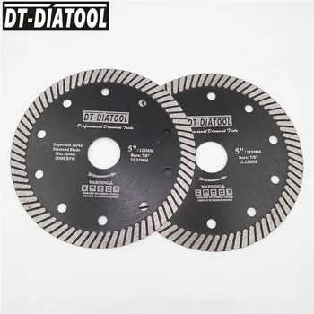 DT-DIATOOL 2pcs 4/4.5/5 cm Diamond Vroče Stisnjene Super Tanek Turbo žage za rezanje disk Ploščice, marmor Granit Brušenje kolo