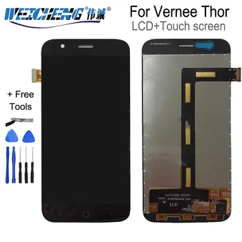 Za Vernee Thor LCD-Zaslon na Dotik Steklena Plošča Senzorja LCD-Zaslona Zbora Za Vernee Thor Z Okvirjem