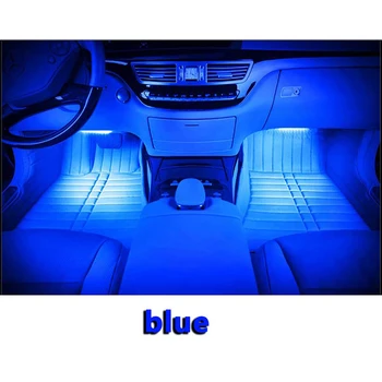 Avto RGB Osvetlitev, LED Trak 3M Neonske Svetilke Dekorativni Vzdušje Luči Brezžični Daljinski/Glasba/Glasovni Nadzor Avtomobila Notranje Svetlobe