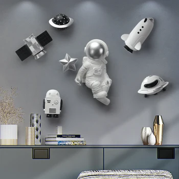 MGT Nordijska Prostora za Vesoljsko 3D otroška Soba, Dnevna Soba Dekoracijo Sten Astronavt Postelji Steni Visi Kiparstvo Kip
