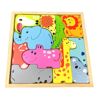 Otroci Montessori Materialov, 3D Uganke Živali Pameten Odbor Montessori Izobraževalne Lesene Igrače Za Otroke juguetes montessori
