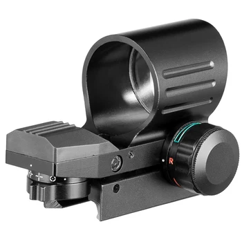 Taktično 4 Reticle Način 1X Rdeča/Zelena Pika Pogled Lovska Puška Reflex Dot Sight Svetlost Nastavljiva Aluminijasto Ohišje
