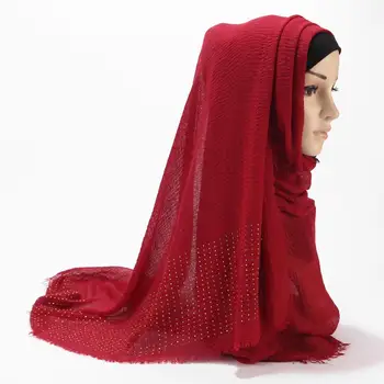 20PC/VELIKO Žensk diaomd navaden bombaž viskoza hidžab crinkle šal noge ovijte glavo 180*90 cm, lahko izberete barve