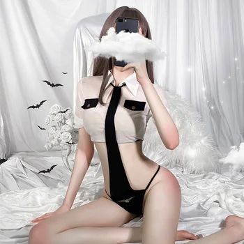 Anime Poredna Seksi Krava Cosplay Perilo Ženska Erotično Vlogo Igrajo Seks Policija Enotno Pregledno Slutty Oblačila Devica Demon Slayer