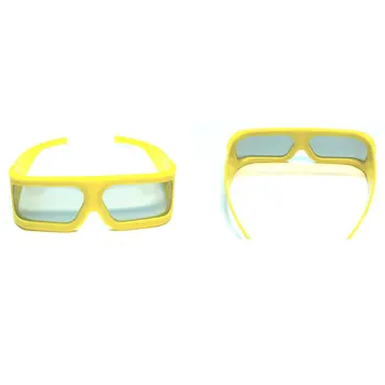 Debelo 100 kozarcev Plastični rumeni Okvir IMAX 3d očala linearno polarizirana 3d očala za 3D filme 45/135 stopnjo 3d kino očala