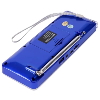 Mini Prenosni in Polnilna Stereo L-288 FM Radio, Zvočniki LCD Sn Podpira TF Kartice USB Disk Predvajalnik Glasbe MP3 Zvočnik(Modra)