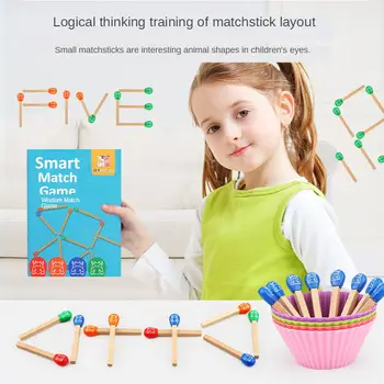 Otrok Modrost Lesa Matchstick Igrača Zabavno Interaktivno Matematiko Igrače za Otroke Logično Razmišljanje Usposabljanje Puzzle Igre