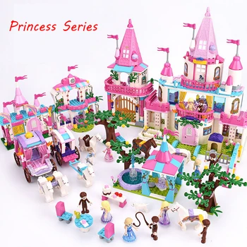 Prijatelji za dekleta princesa grad prevoz Združljiv opeke powerpuff dekle za modularni bloki igrača določa igrače za otroke