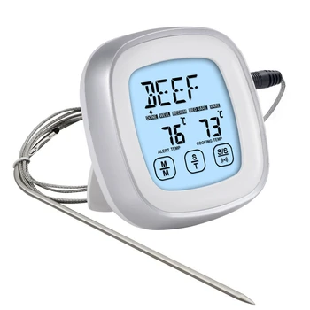 Kuhinja Mesa Termometer Sonda Digitalni LCD Kuhanje Termometer Smart Touch Kontrole Za Meso Peči, BBQ Kuhanje Termometer