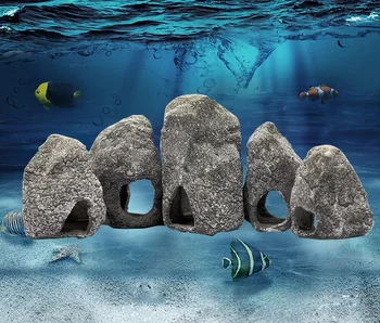 Keramični simulirani fish tank cichild kozice skriva jama zatočišče rock akvarij Ornament Dekoracijo Plemenskih
