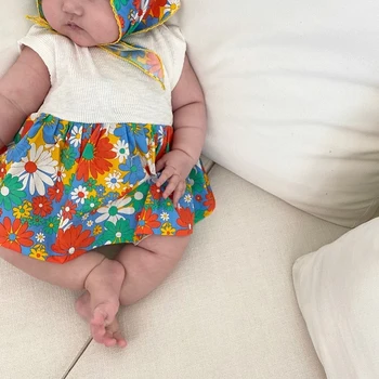 MILANCEL poletje dojencek dekliška oblačila brez rokavov bodysuits za malčke dekliška cvet jumpsuits otroška oblačila