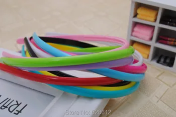 10pieces/veliko muti-color 8 mm širina plastičnih preprost candy barve hairbands z zobmi moda wemen trakovi tiaras NOVA