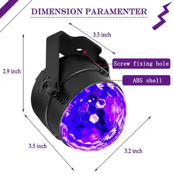 EU Vtič Mini 3W UV Vijolične LED Crystal Magic Ball Led Fazi Lučka z Daljinskim upravljalnikom za Božič Projektor Stranka Disco Club