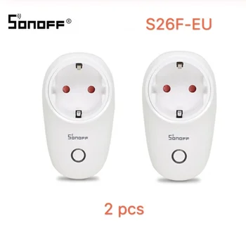 Sonoff S26 WiFi Osnovne Pametno Vtičnico EU-Vrsto-F S26F Brezžični Plug električnih Vtičnic Pametni Dom Stikalo za Delo Z Alexa Google Pomočnik