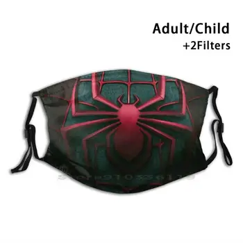 Spider - Milj Kostum Print Masko Za Enkratno Uporabo Pm2.5 Filter Za Masko Otroci Milj Morales Pajek Verz V Peter Parker Video