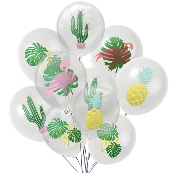 50pcs Havajih temo stranki balon 12 palčni 2.8 g Flamingo Ananas Kaktus Želva Listov Lubenica Limone spolu razkrije balon