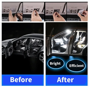 Za 2007-2019 Nissan Obratno Bel avto dodatki Canbus Napak LED Notranjosti Branje Svetlobe Svetlobni Kit Zemljevid Dome Licence Lučka