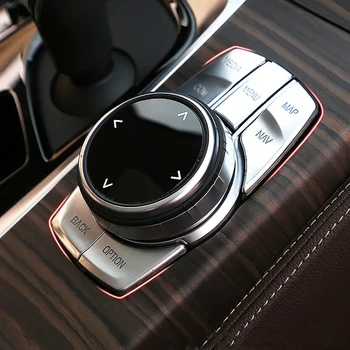 ABS Za BMW G30 G38 Serije 5 2017-2020 Avto Notranje zadeve Večpredstavnostna Tipka Kritje Trim Parkirna Zavora Gumb Prestavna Plošča Nalepka