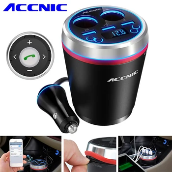 [Update] Accnic C1 Avto USB Brezžični Oddajnik FM Radijski Sprejemnik USB Avtomobilski Cigaretni Vžigalnik MP3 Predvajalnik, FM Oddajnik Bluetooth