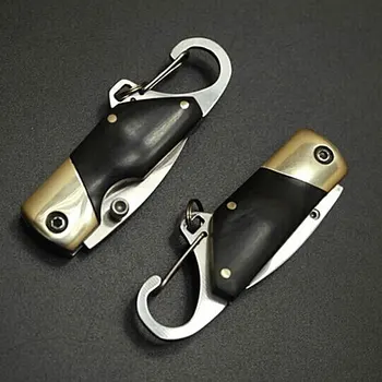 Prenosni Iz Nerjavečega Jekla Mini Zložljiv Krat Nož Key Ring Kampiranje Lupilnikom Keychain Taktično Reševanje Preživetja Na Prostem Orodje Za Lov