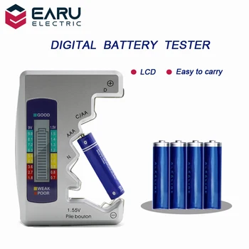 Univerzalni Digitalni LCD Baterije Tester za Preverjanje Gumb Celice Zmogljivosti Detektor C/D/N/AA/AAA/9V Baterija Napajanje za Testiranje Monitor