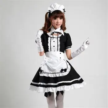 Francoski sissy halloween odraslih japonski anime plus velikost devica cosplay devica obleko kostume pribor kostum lolita enotna