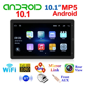 ALLOYSEED SX1 10.1 palčni IPS Zaslon Vrtljiv Android Avtomobilski Stereo sistem Dvojni 2 Din GPS AUX-in, USB, FM Radio Sprejemnik V Dash Vodja Enote