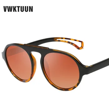 VWKTUUN Okrogla sončna Očala Moški Letnik Prevelik sončna Očala Ženske Retro Gradient Objektiv Točk UV400 Očala Šport Moški Očala