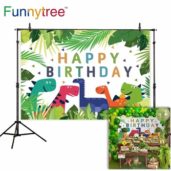Funnytree foto ozadje fotografije studio Safari rojstni dan Dinozaver stranka, otroka zapusti Džungle ozadje photophone photozone