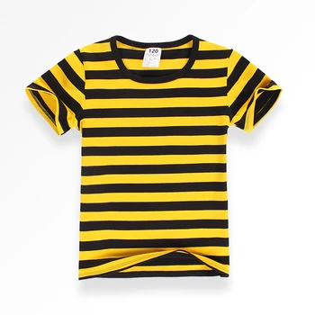 Črno-Bele Proge, Fantje T Shirt 2020 Poletje Bombaž Dekliška Oblačila Kratek Rokav O Ovratnik Malčka Otroci Vrh Tee za Otroke