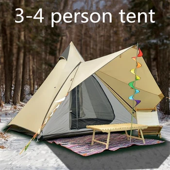 Ena soba in ena dvorana na prostem kampiranje 3-4 osebe dežnik rainproof šotor, kampiranje, alpinizem windproof, rainproof velik šotor