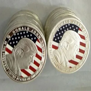 2 kos najnovejši 2018 Donald Adut svobode temo kovancev silver plated značko 40 mm ZDA banner spominek dekoracijo kovanec