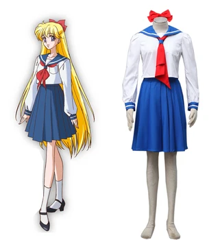 Sailor Moon Anime Cos Halloween Minako Aino Mornar Venera JK Mornar Šolsko Uniformo, Cosplay Risanka Človek, Ženska, Cosplay Kostum