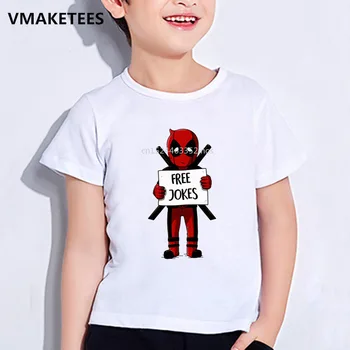 Otroci Poletje Punce & Fantje T srajce Deadpool/Punch/Joker Brezplačno Šale Risanka Tiskanja otroška T-shirt Smešno Otroška Oblačila