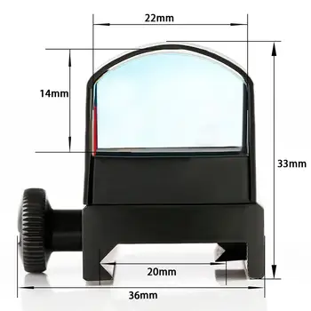 Mini VERY100 Reflex Holografski Red Dot Sight Področje Dvojno Svetlost 20 mm Weaver Železniškega Gori