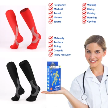 Kolena, Visoko Stiskanje Nogavice za Ženske, Quick Dry Visoke Kakovosti Noge Podporo 8812A
