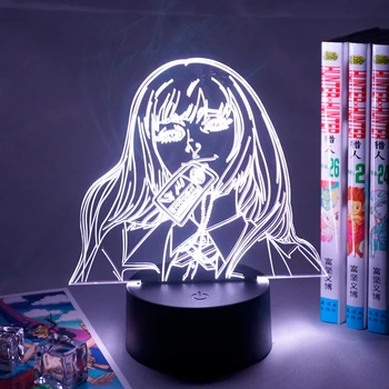 Japonski Waifu 3D Lučka Yumeko Jabami Led Nočna Lučka Iz Kakegurui Kompulzivno Hazarder Darilo za Spalnica Decor Srčkan Nočna