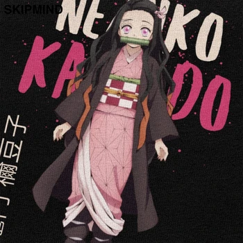 Klasična Nezuko Kamado Demon Slayer T-Shirt Moške O-vratu, Kratka Sleeved Kimetsu ne Yaiba Grafični Tshirt Pre-skrčilo Cotton Tee Merch