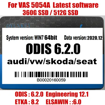Visoka kakovost vas5054 obd2 Bluetooth optičnega bralnika in najnovejše programske opreme ODIS 6.2.0 podporo ODIS Online za V. W/au.di avto orodje za diagnostiko,
