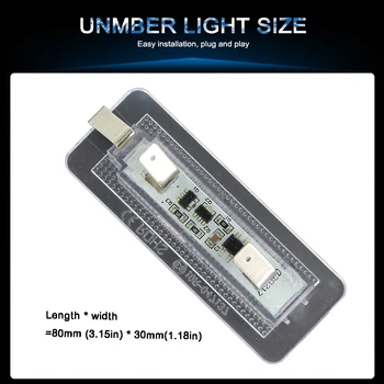 2Pcs 18SMD LED Tablice Število Svetloba Svetilke brez Napak Za Benz, Smart Fortwo Coupe 450 W450 W451 W453 Število žarnica 12V
