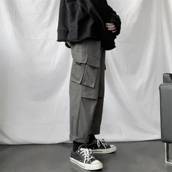 NiceMix Gleženj-Dolžina Tovora Hlače Moški Ulične Black Hip Hop Hlače Moške Obleke 2020 Tovora Joggers Moške Hlače Ulične Priložnostne T