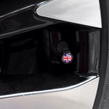 Avto Pnevmatike Ventil Izhaja Kape Kolo Z Mini Ključa Keychain Za Unije Jack Logotip Za BMW Avto Ford Fiesta Peugeot 308 Audi A3 RS4